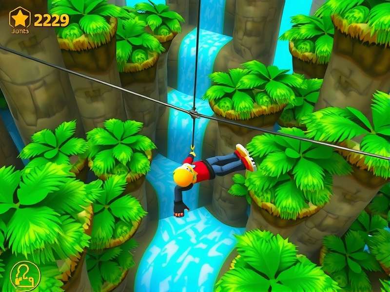 Zip Jungle Trek multiplayer competition screenshot